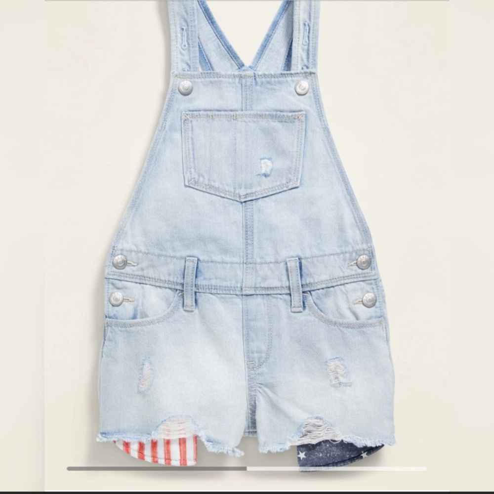 Stars and Stripes patriotic overalls